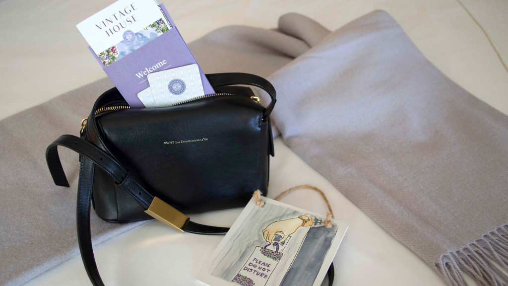 A black bag with a strap.